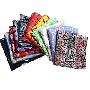 Mens Set of 11 Paisley Floral Pocket Squares